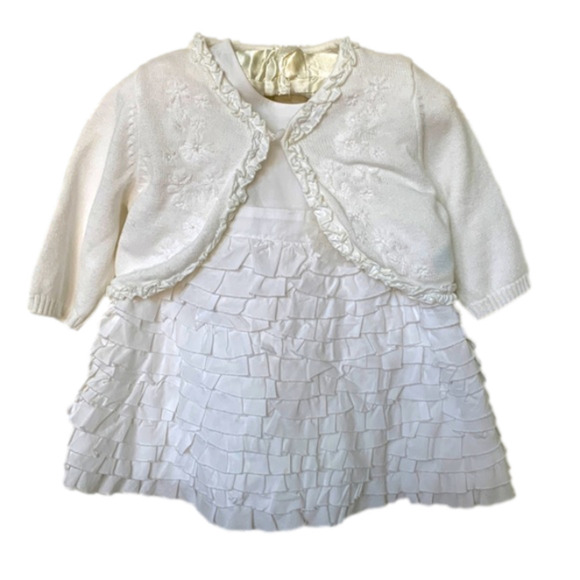 NEW Children’s Place Matching Set Ruffle Dress and Shrug Embroidered Cardigan - Picture 1 of 14